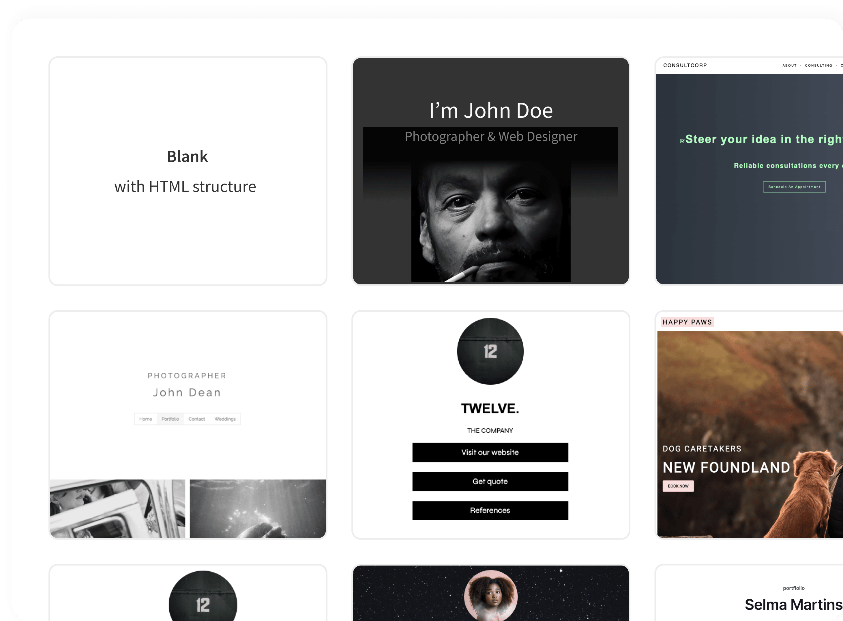 IDE Templates Preview